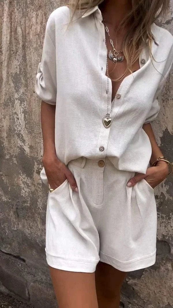 Ensemble Élégant En Lin