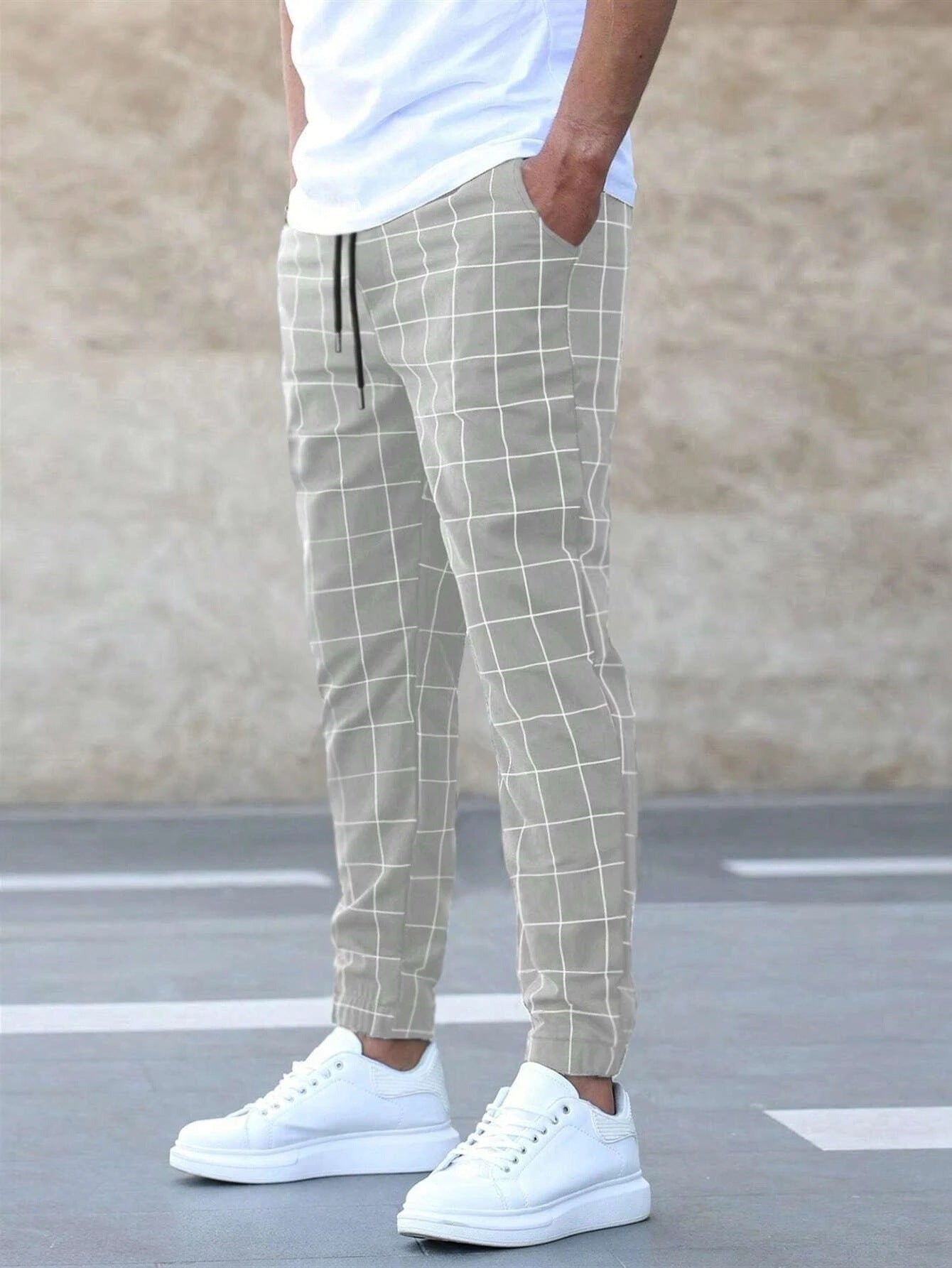 Noirval™ | Pantalon jogger à carreaux pour homme